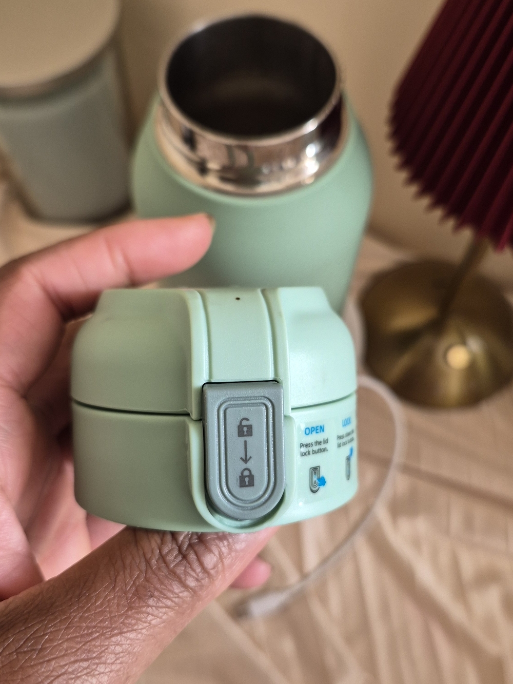 Sage Green Portable Humidifier Bottle - Picture 9 of 14